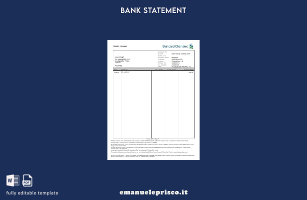 stile verificato Modello di parola di estratto conto bancario standard pakistano